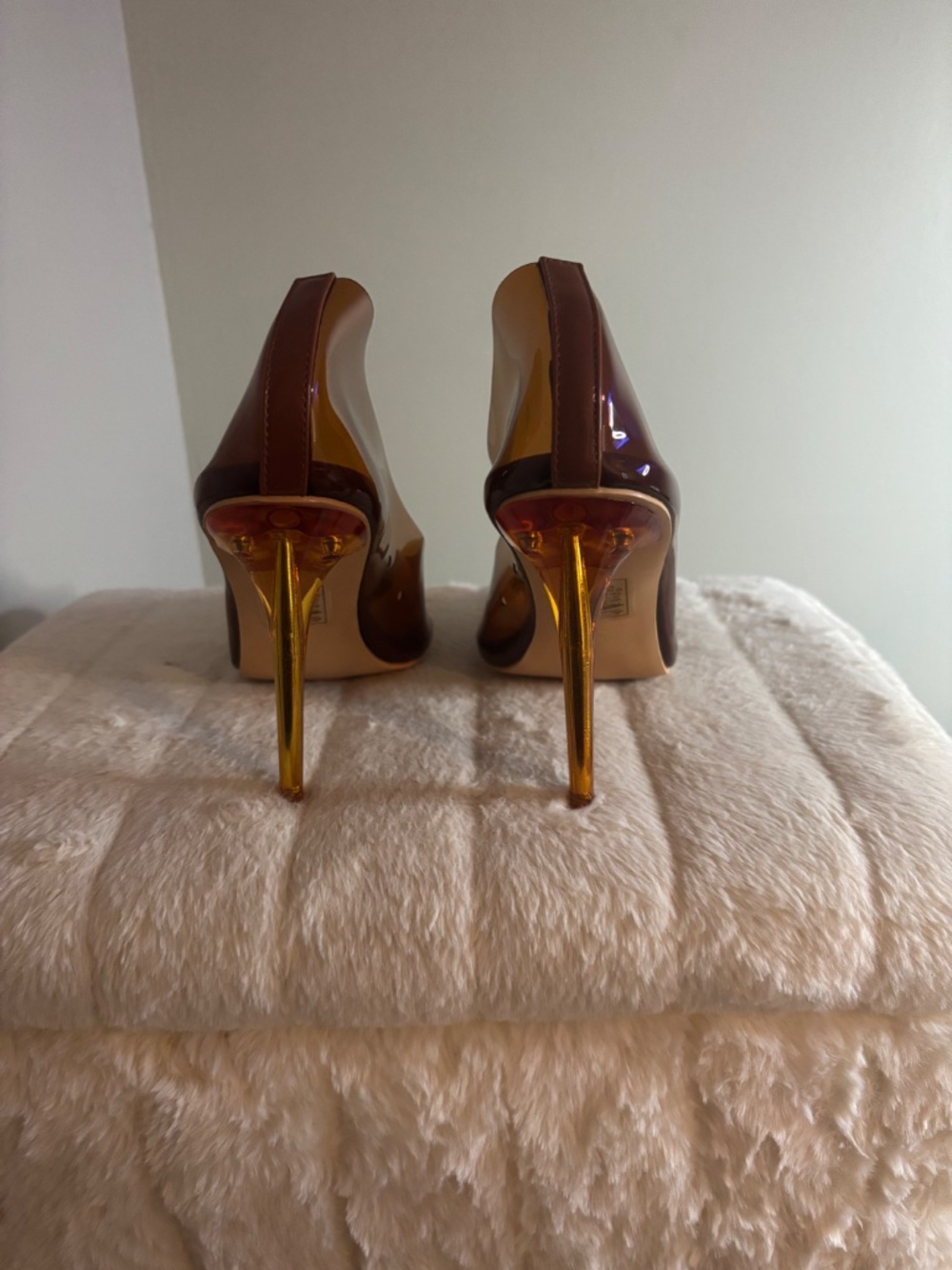 Azalea Wang brown clear pumps - Picture 4 of 4